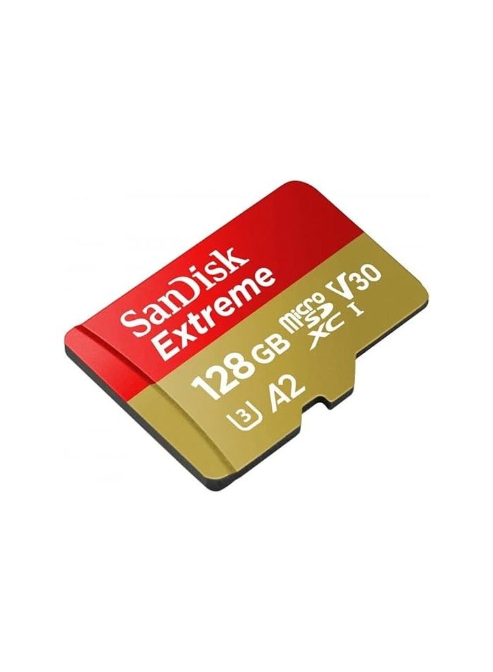 Extreme microSD UHS I Card for 4K Video on Smartphones, Action Cams & Drones 190MB/s Read, 90MB/s Write SDSQXAA 128G GN6MN 128 GB