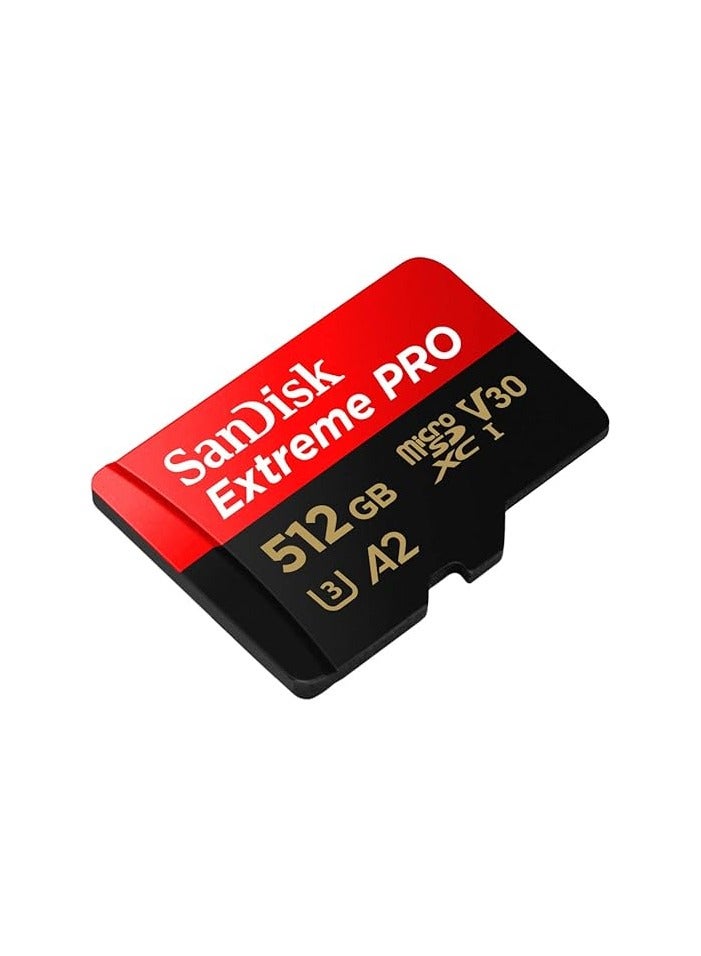 Extreme Pro microSD UHS I Card for 4K Video on Smartphones, Action Cams & Drones 200MB/s Read, 140MB/s Write 512 GB