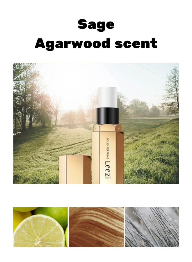 Solid perfume natural fragrance household deodorant small portable sage agarwood fragrance