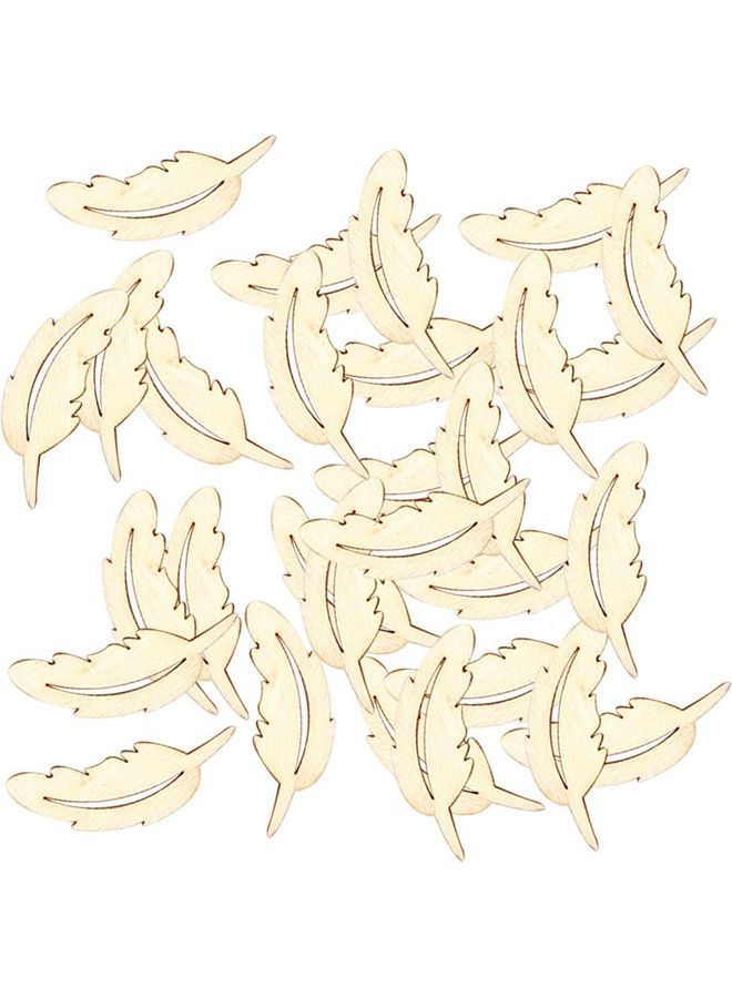 25-Piece Delicate DIY Feather Ornament Photo Album Decoration Gold