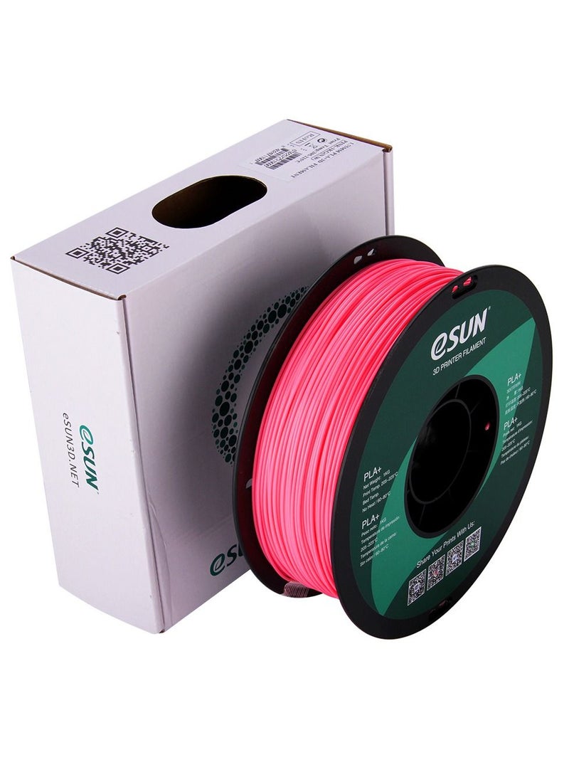 Esun 3D Printer Filament PLA+ 1.75 mm Dimensional Accuracy +/- 0.05 mm 1 Kg (2.2 lbs) Spool 3D Printing Material for 3D Printers – Pink
