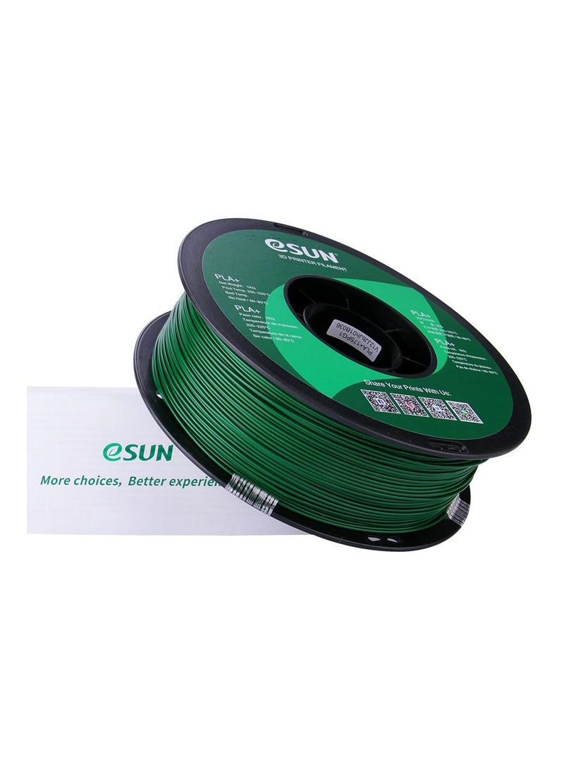 Esun 3D Printer Filament PLA+ 1.75 mm Dimensional Accuracy +/- 0.05 mm 1 Kg (2.2 lbs) Spool 3D Printing Material for 3D Printers – Pine Green