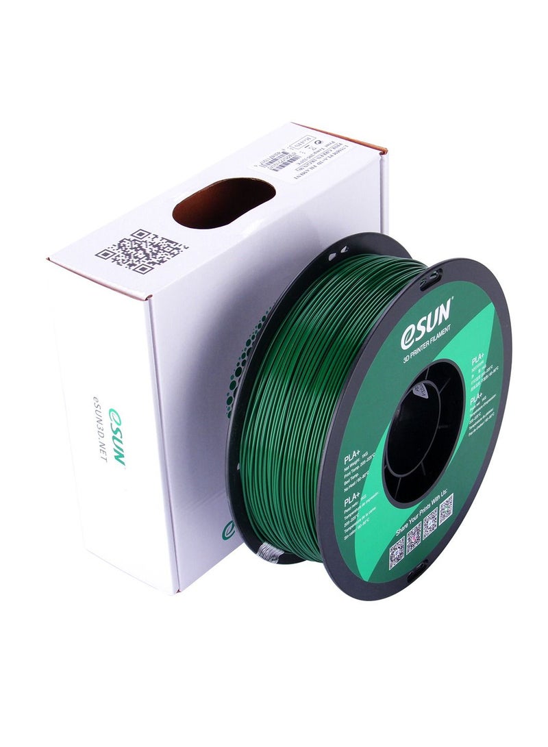 Esun 3D Printer Filament PLA+ 1.75 mm Dimensional Accuracy +/- 0.05 mm 1 Kg (2.2 lbs) Spool 3D Printing Material for 3D Printers – Pine Green