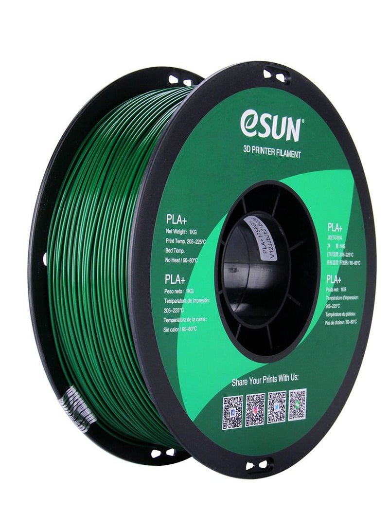 Esun 3D Printer Filament PLA+ 1.75 mm Dimensional Accuracy +/- 0.05 mm 1 Kg (2.2 lbs) Spool 3D Printing Material for 3D Printers – Pine Green