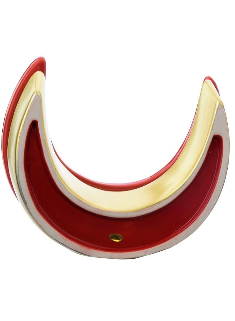 Ramadan Serving Plate Home Décor Red & Gold 19*16.5*4.5CM