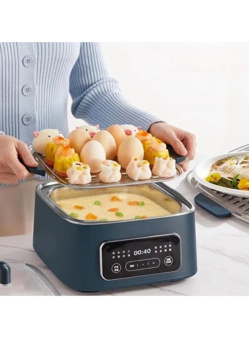 Food Dehydrator Machine 9L Capacity, 2 Trays, Digital Timer & Temperature Control, 8 Preset Functions, 24-Hour Reservation, 3 Adjustable Temps, 1000W Power with Auto Shut Off for Fruit, Vegetables, Meat & Beef Steamer