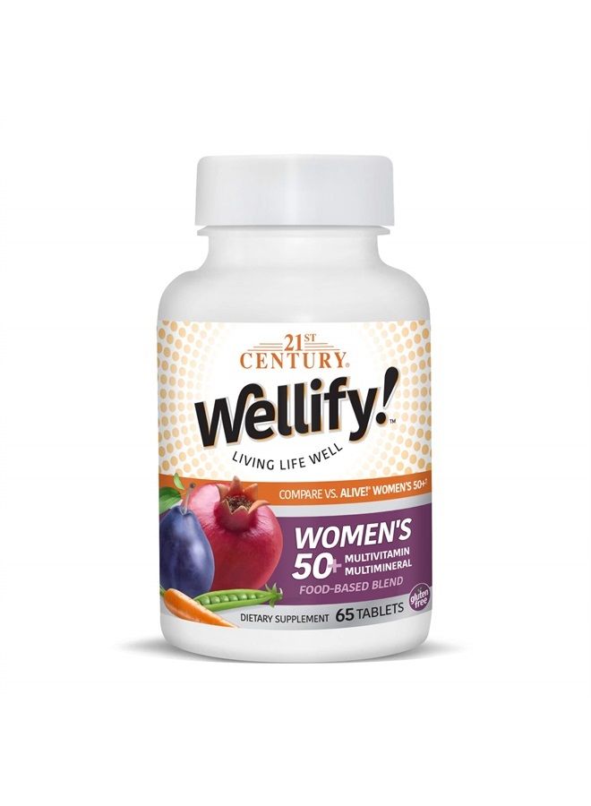 Wellify Women's 50+ Multivitamins with Minerals, 65 Count (22460)