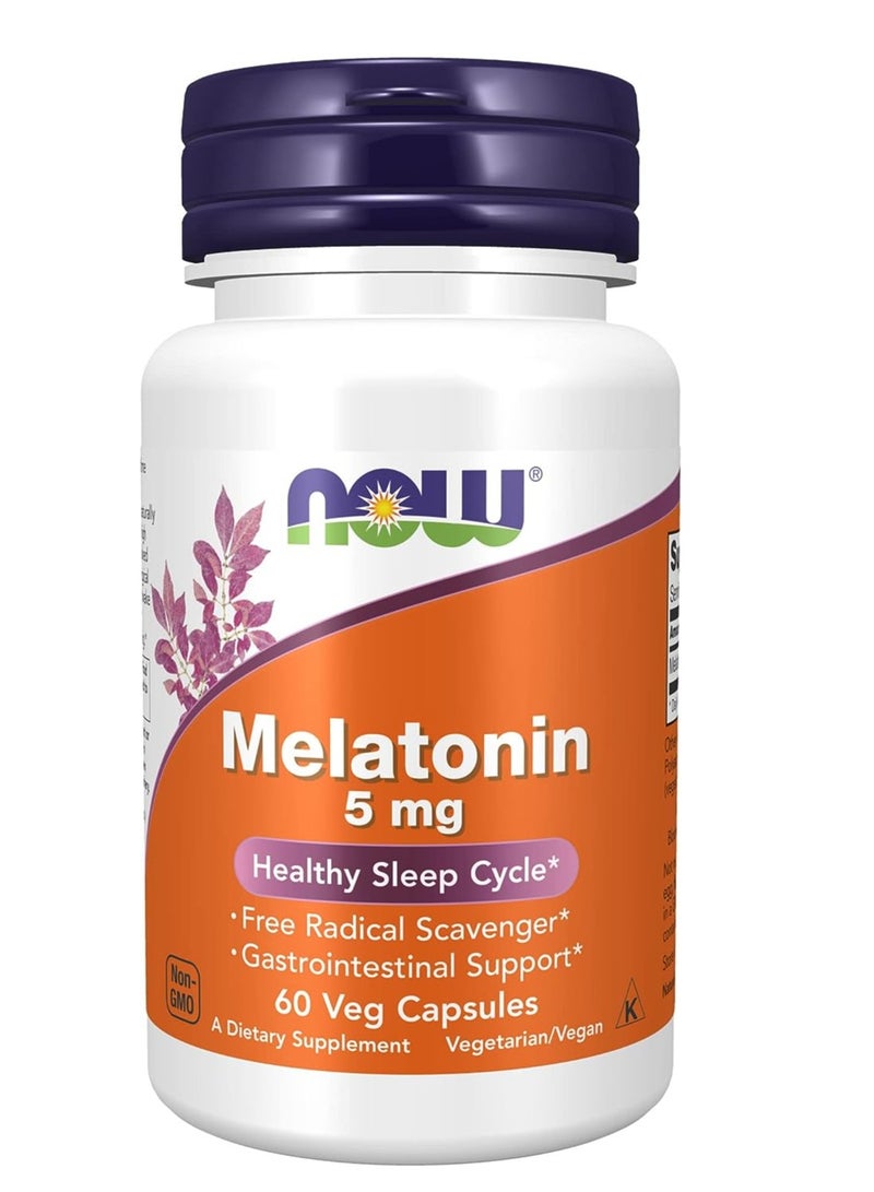 Melatonin 5mg, Healthy Sleep Cycle - 60 Veg Capsules