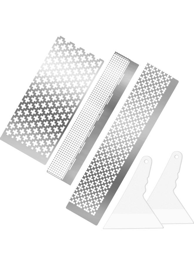 3-Piece Diamond Painting Ruler Silver