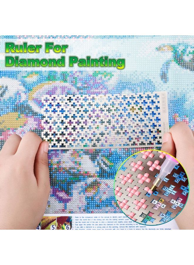 3-Piece Diamond Painting Ruler Silver