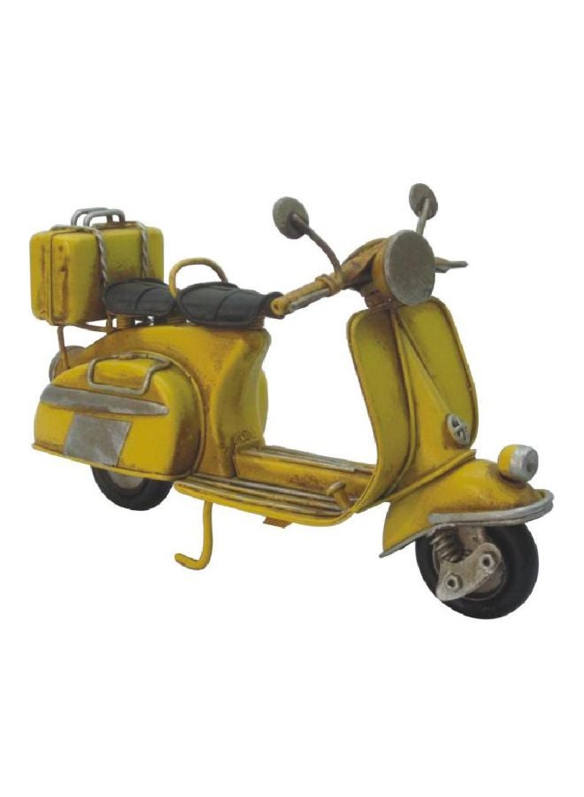 Vintage Scooter Collectible Vehicle Yellow/Black/White 13x18x8.5cm