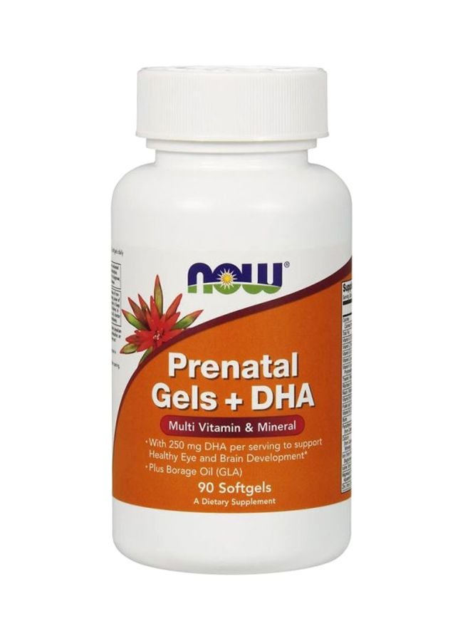 Prenatal Gels Plus DHA Dietary Supplement - 90 Softgels