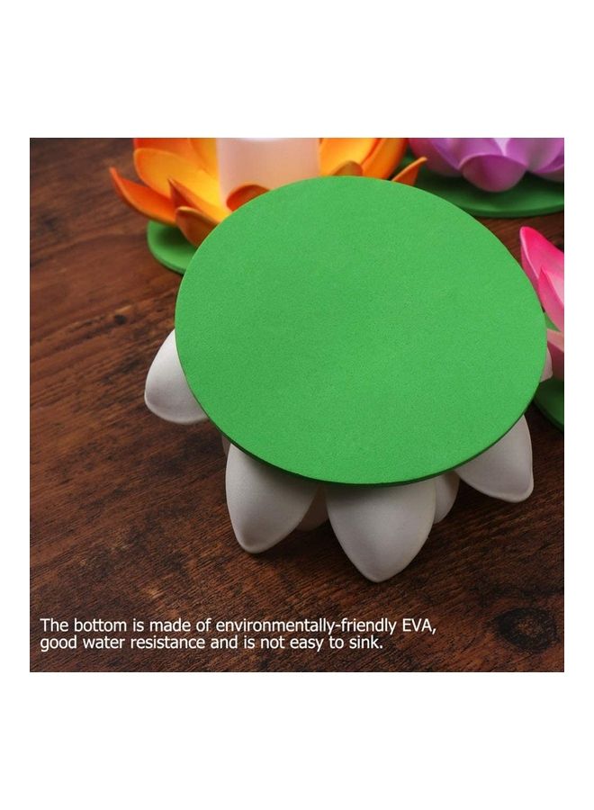 7 Piece LED Floating Lotus Lantern Candle Lights Multicolour 5 x 10.5cm