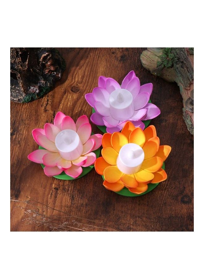 7 Piece LED Floating Lotus Lantern Candle Lights Multicolour 5 x 10.5cm