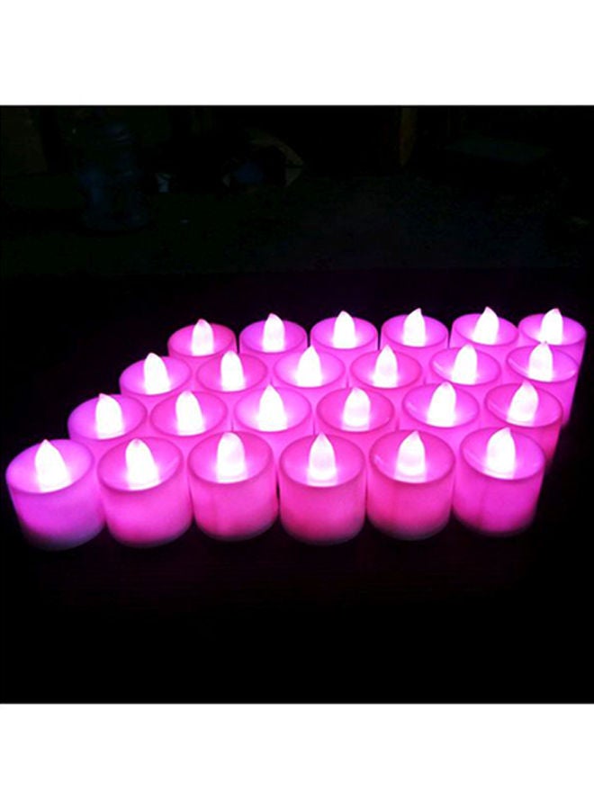 12-Piece Decorative LED Flameless Candle Lamp Set White 20x15x6centimeter