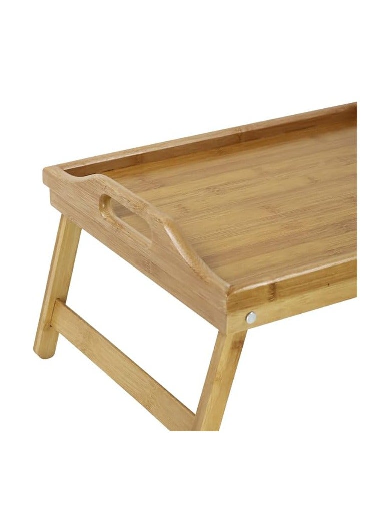 Bed Tray Table with Folding Legs Foldable Serving Portable Laptop Tray Snack Tray Breakfast Tray Bed Table Drawing Table