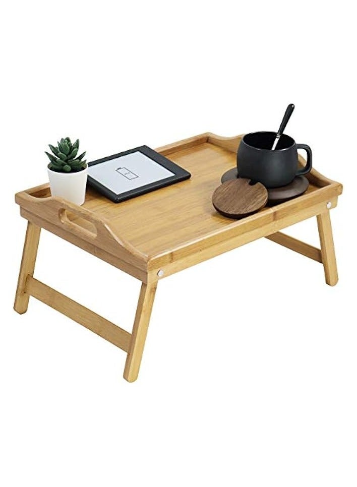 Bed Tray Table with Folding Legs Foldable Serving Portable Laptop Tray Snack Tray Breakfast Tray Bed Table Drawing Table