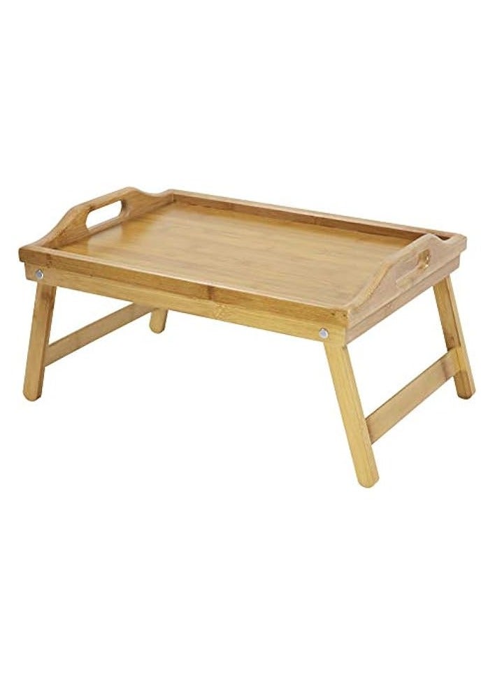 Bed Tray Table with Folding Legs Foldable Serving Portable Laptop Tray Snack Tray Breakfast Tray Bed Table Drawing Table