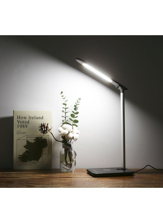 USB Charging Foldable Touch Dimmer Table Lamp Black