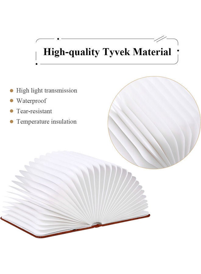 Portable Folding Book Lamp White