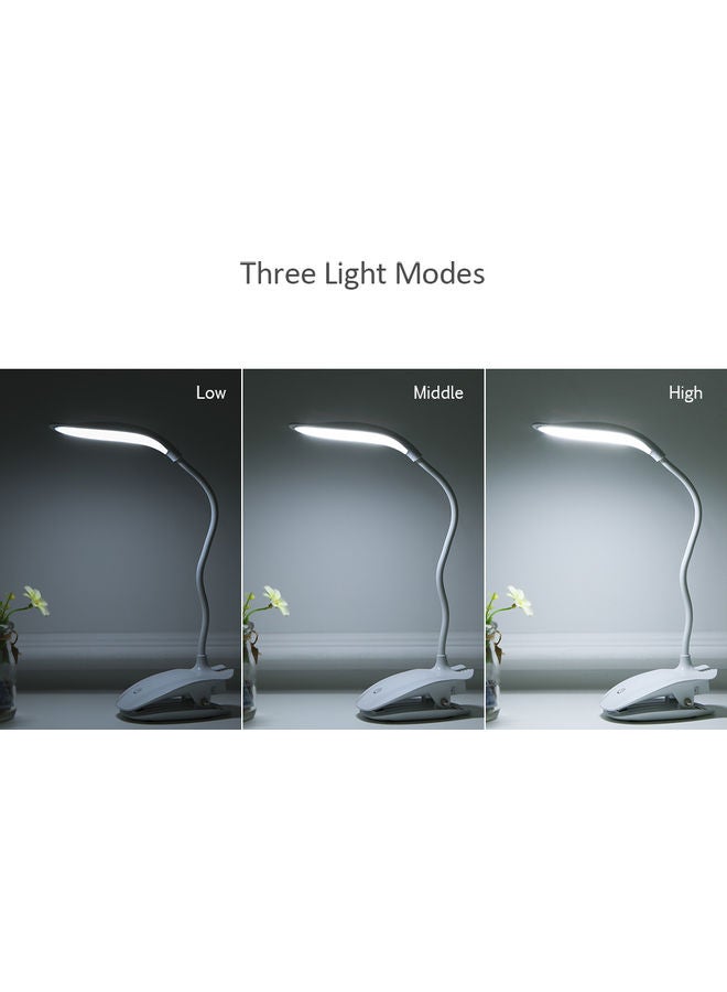 16 LED Desk Lamp USB Rechargeable Light White