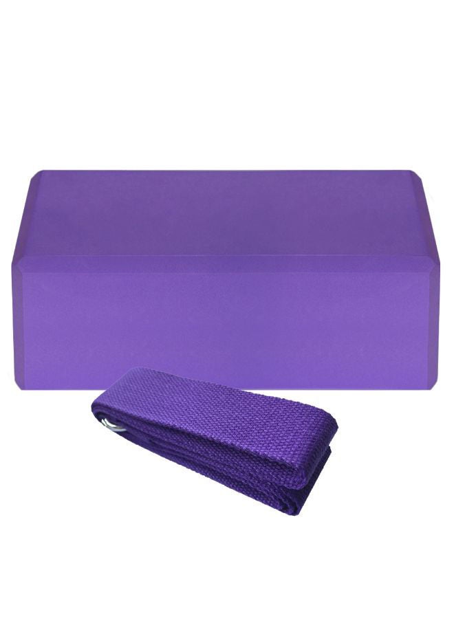 2-Piece Yoga Block And Strap Set