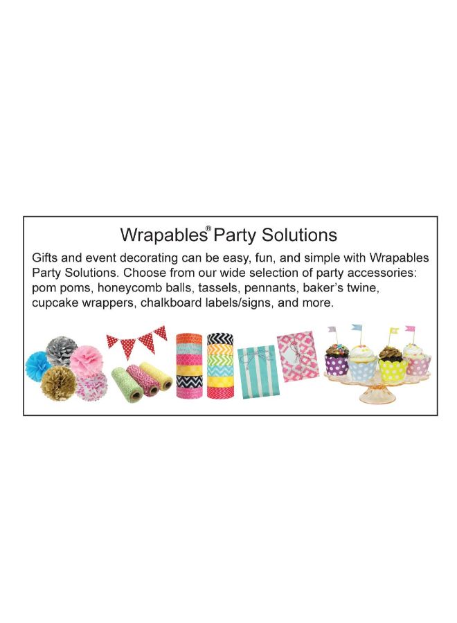 Set Of 5 Tissue Pom Poms 8inch