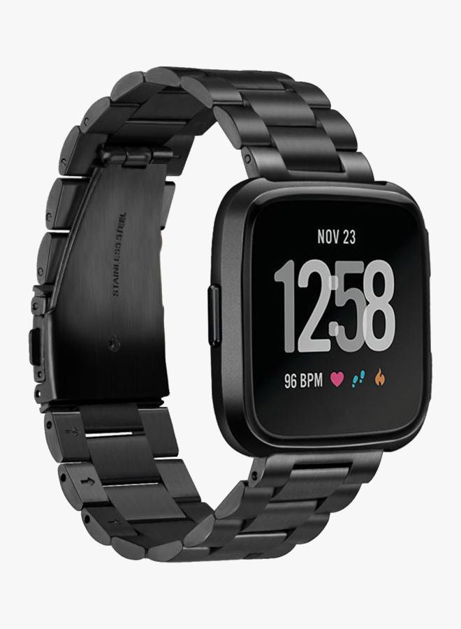 Replacement Band For Fitbit Versa 6.10-8.10inch Black