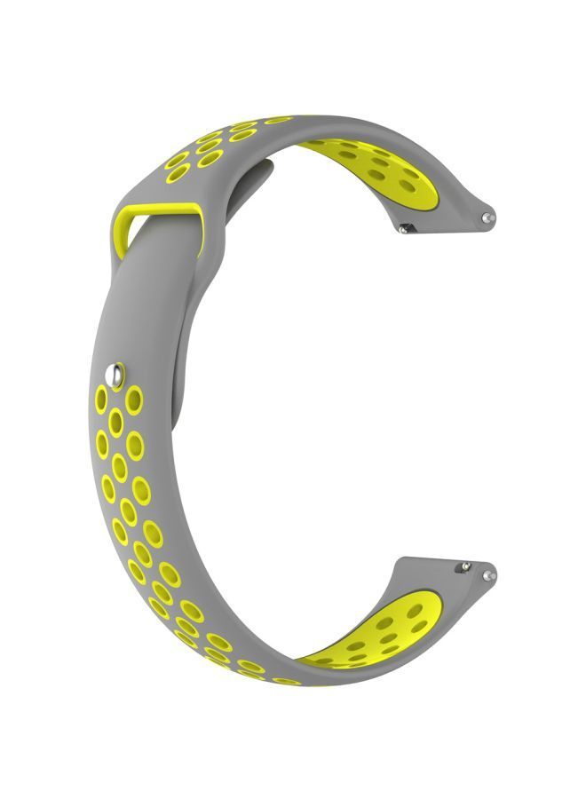 Replacement Band For Ticwatch E2/S2 20/22mm Grey/Yellow