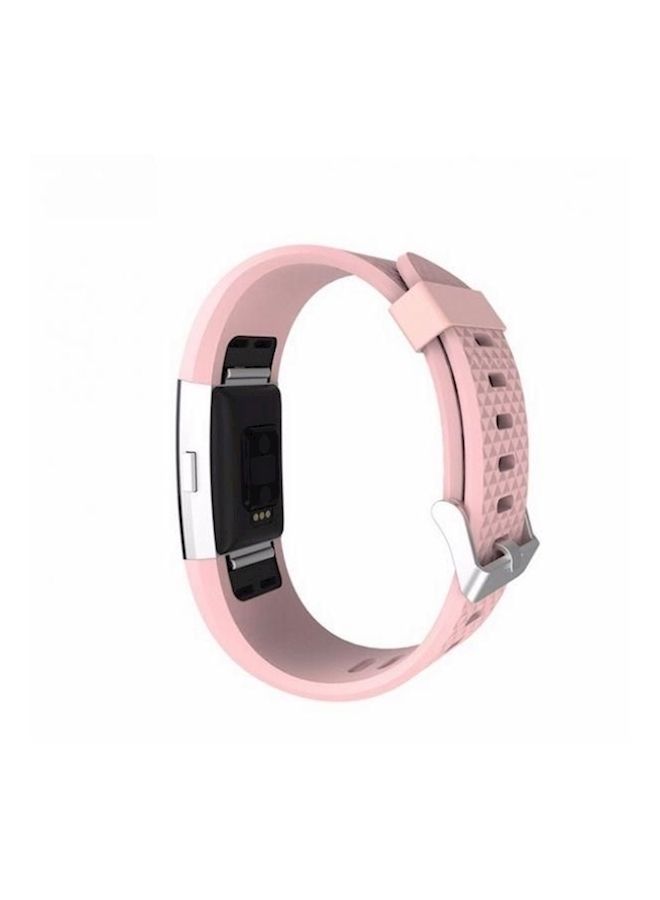 Replacement Bracelet Watch Band With Rhombus Pattern For Fitbit Charge 2 S Pink