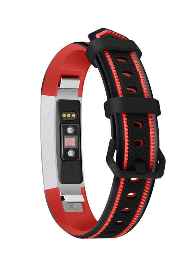 Adjustable Replacement Sport Strap For Fitbit Alta HR Black/Red