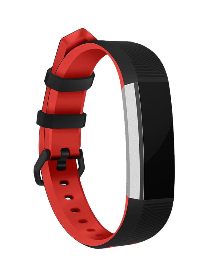 Adjustable Replacement Sport Strap For Fitbit Alta HR Black/Red