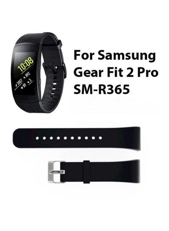 Samsung Gear Fit 2 Pro Sm R365 Premium Silicone Smart Watch Band Wrist Strap Black