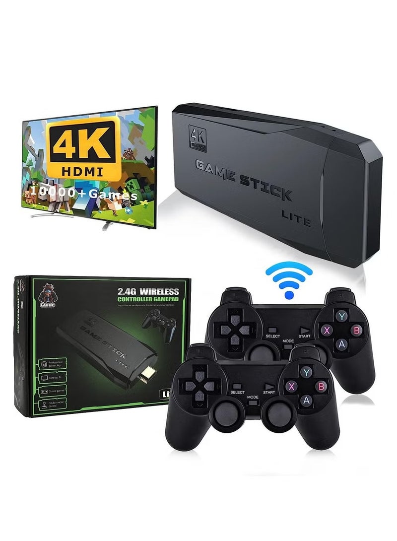 Retro Game Console, HD Classic Game Console, 10000+ Built-in Games, 9 Emulators Console, HDMI Output TV Video Games, High Definition Game Console with Dual 2.4G Wireless Controllers