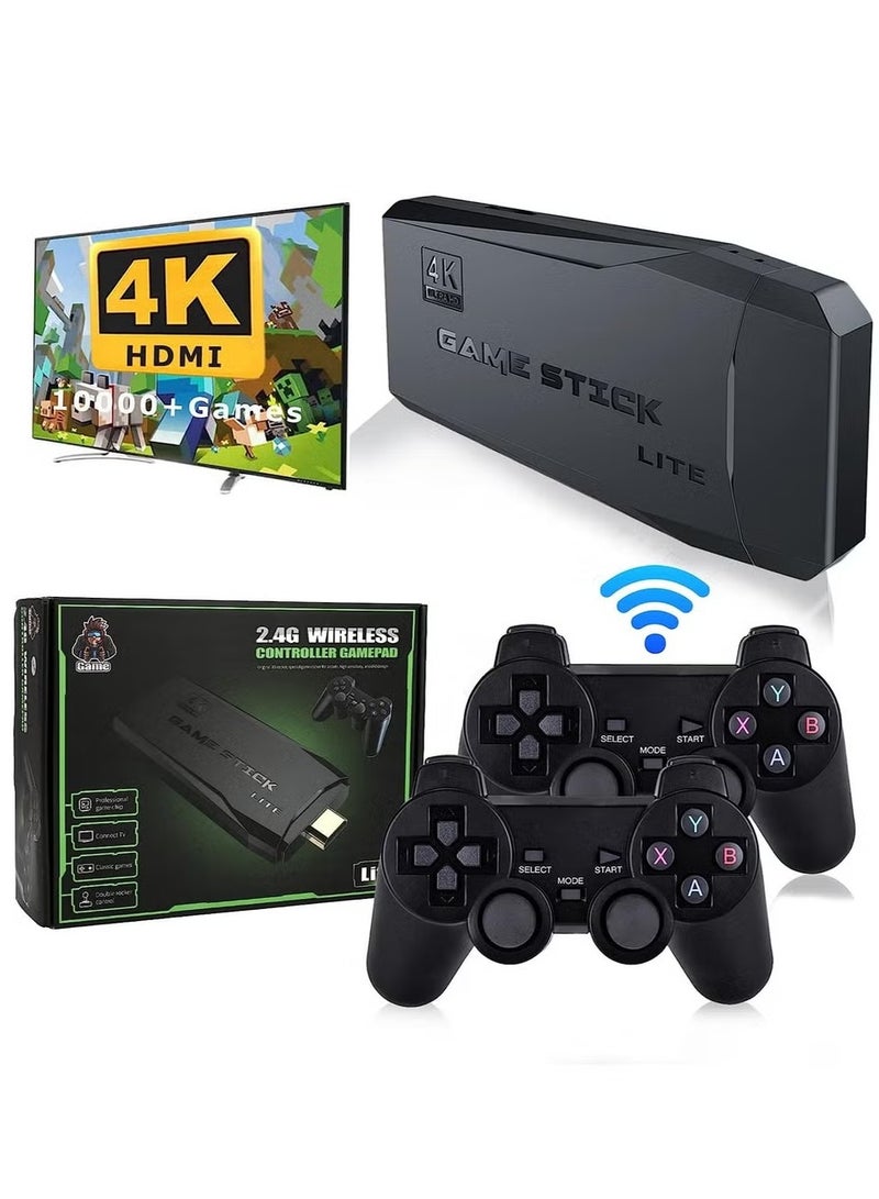 Retro Game Console, HD Classic Game Console, 10000+ Built-in Games, 9 Emulators Console, HDMI Output TV Video Games, High Definition Game Console with Dual 2.4G Wireless Controllers