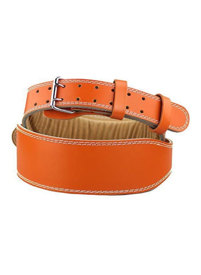 Durable Genuine Leather Weight Lifting Belt Waist Protection Support for Squats Deadlifts Gym Workouts - Size S 105cm 19.2cm