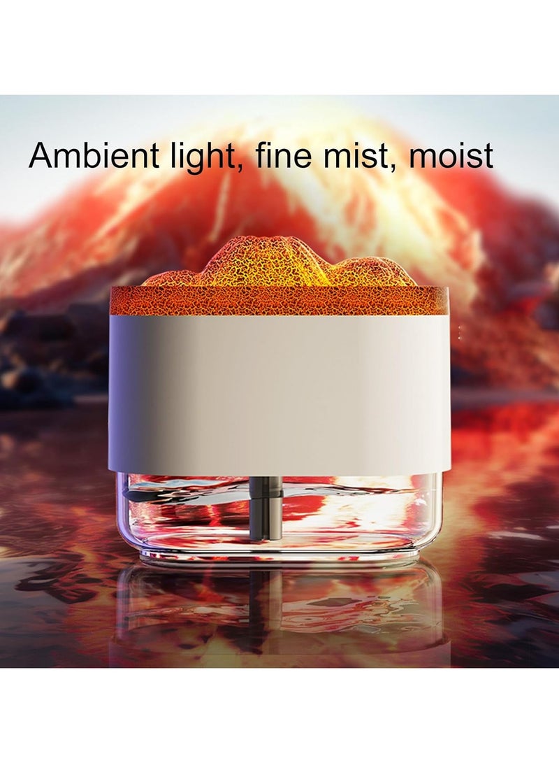 Volcano Humidifier | Portable Desk Humidifier | 300ml Humidifier, Volcano Diffuser with LED Night Light, Mini Humidifier for Home, Spa and Yoga