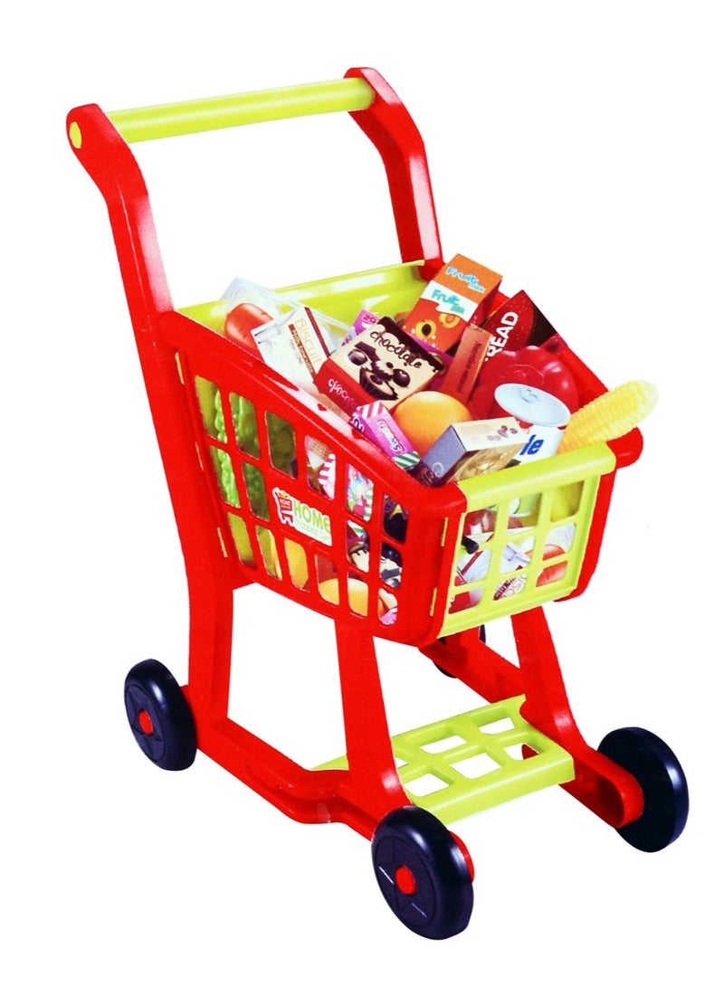 Kids Home Shopping Cart Toy with Wheels, Pretend Play Grocery Cart, Easy to Push, Ideal for Toddlers and Young Children – Perfect for Role Play, Imaginative Fun