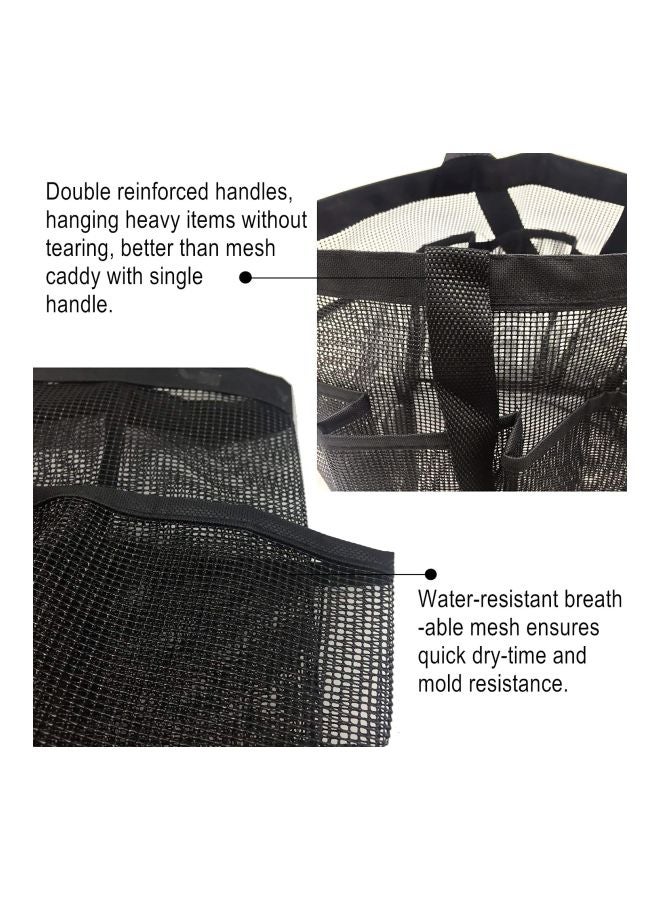 Mesh Shower Caddy Black 9.8x7.9inch
