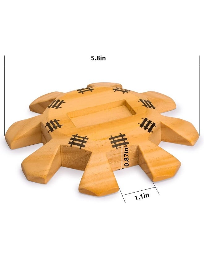 Yellow Mountain Imports Wooden Hub Centerpiece for Mexican Train Dominoes Game (up to 8 Players) - 5.8 Inches