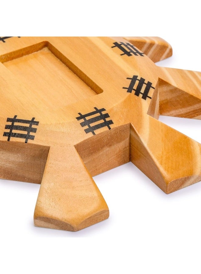 Yellow Mountain Imports Wooden Hub Centerpiece for Mexican Train Dominoes Game (up to 8 Players) - 5.8 Inches