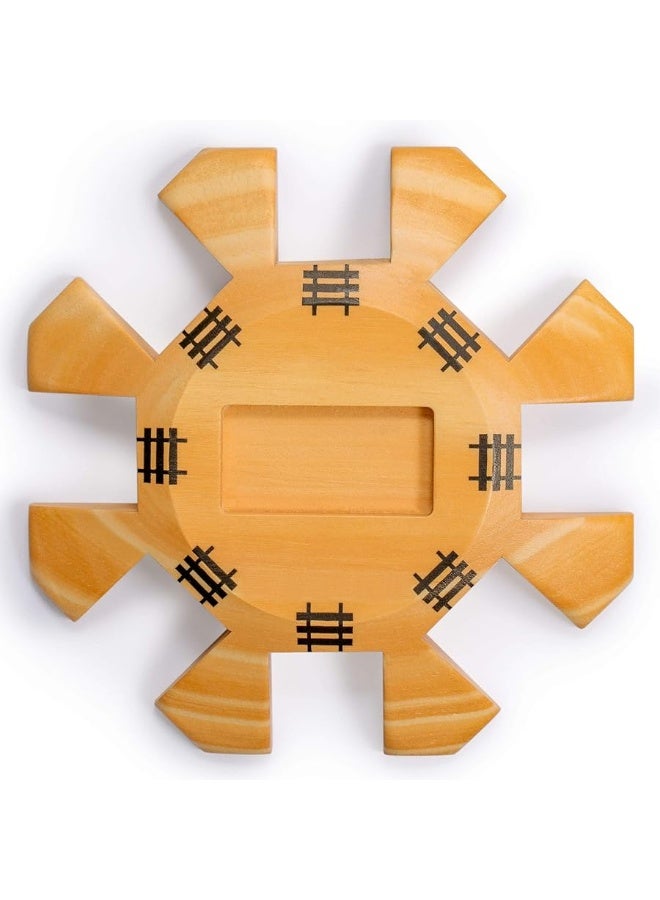 Yellow Mountain Imports Wooden Hub Centerpiece for Mexican Train Dominoes Game (up to 8 Players) - 5.8 Inches