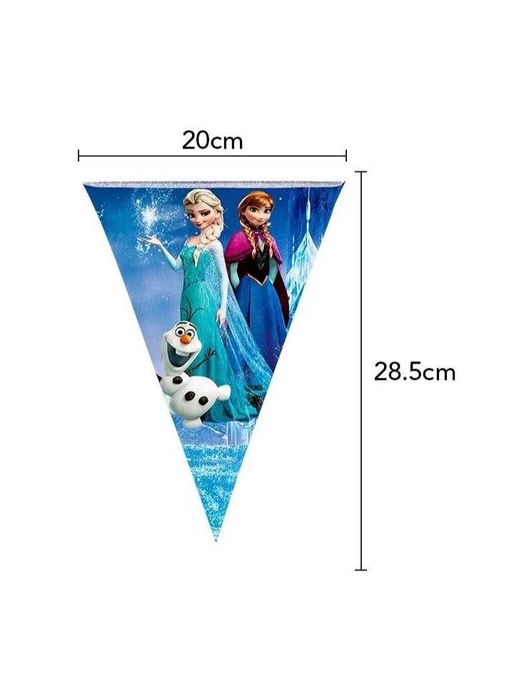 145 pcs disposable party tableware Frozen theme, kids birthday party celebration, baby shower party suppliers with plates, spoons, folks, cups, napkins, etc. 16 items