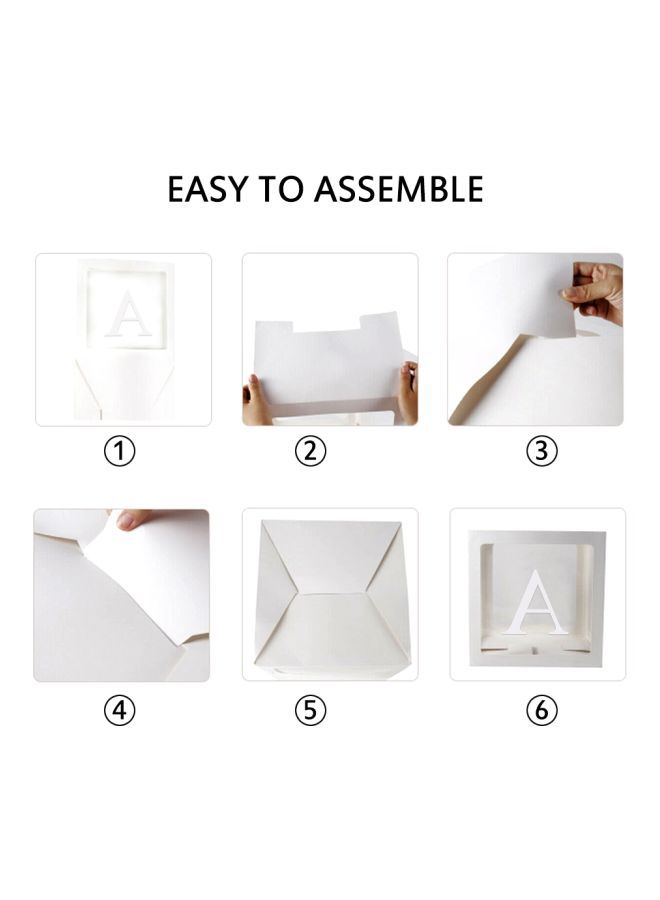 Letter A Transparent Balloon Decoration Box DT1074 30x30x30centimeter