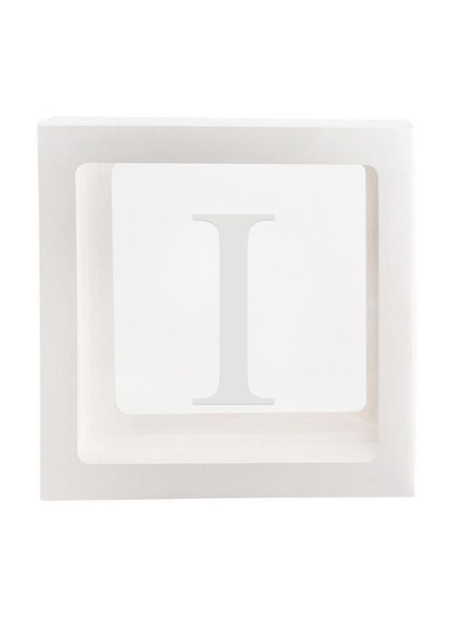 Letter I Transparent Balloon Decoration Box DT1066 30x30x30centimeter