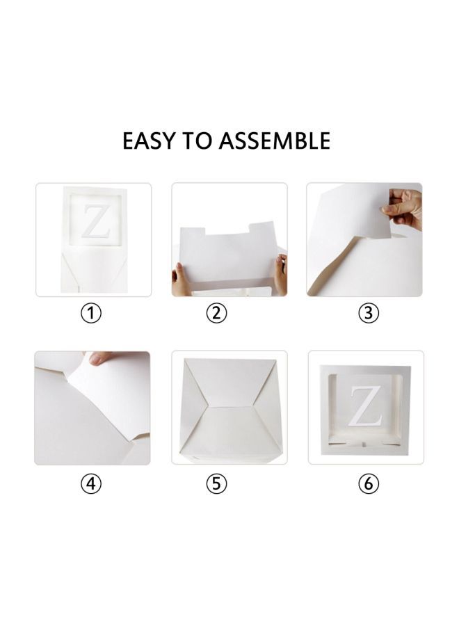 Letter Z Designed Balloon Decoration Box DT1049 30x1x30centimeter