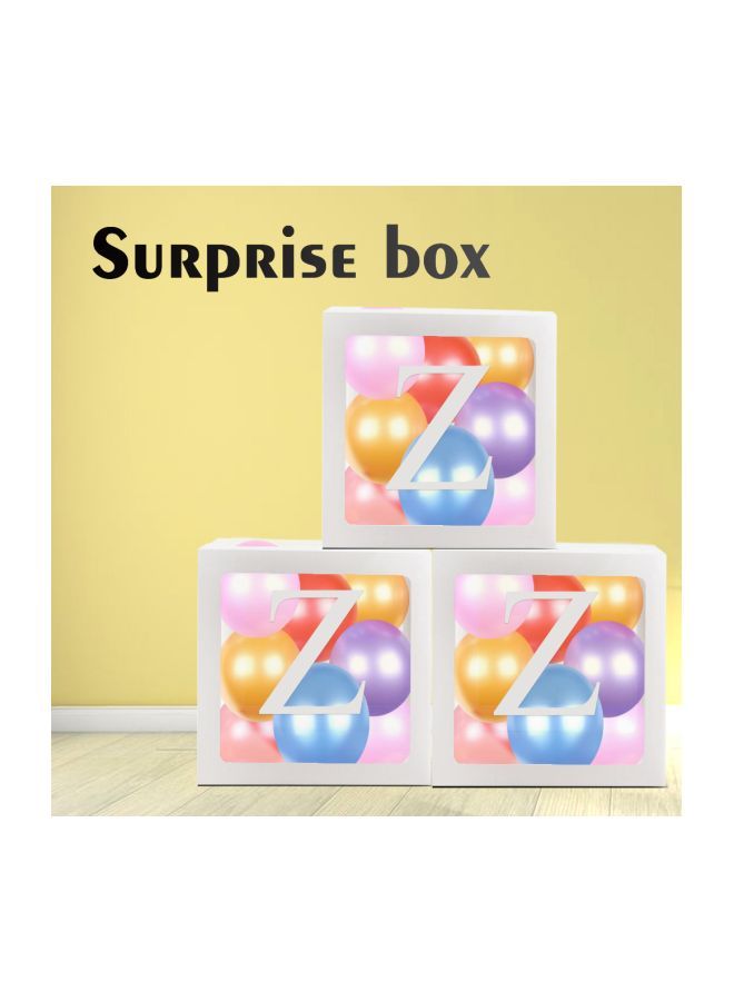 Letter Z Designed Balloon Decoration Box DT1049 30x1x30centimeter