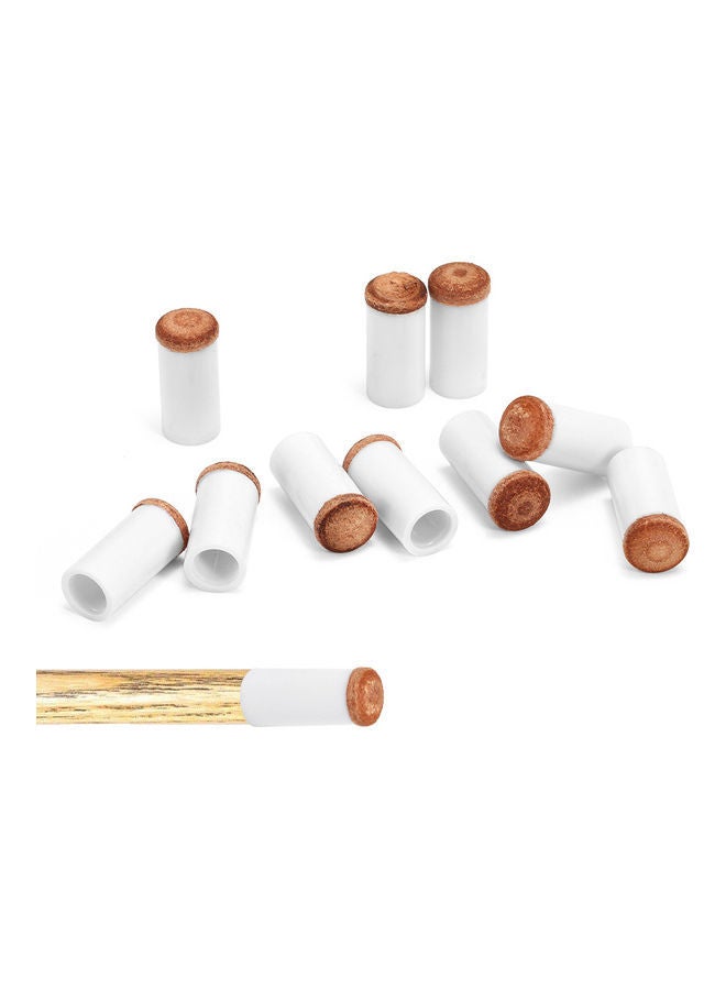 10-Piece Billiard Cue Hard Plastic Nozzles