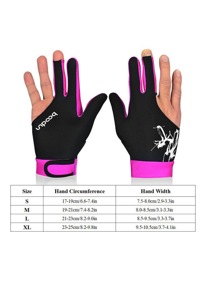 1-Pair Of Three Finger Billiard Glove