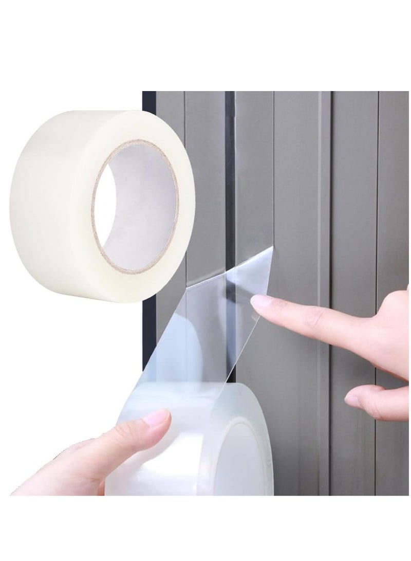 Transparent Window Weather Sealing Tape, Clear Window Draft Isolation Sealing Film Tape for Door Draft Stopper Adhesive Tape, Doors Windows and Shower Glass Gaps(100cn*5cm)